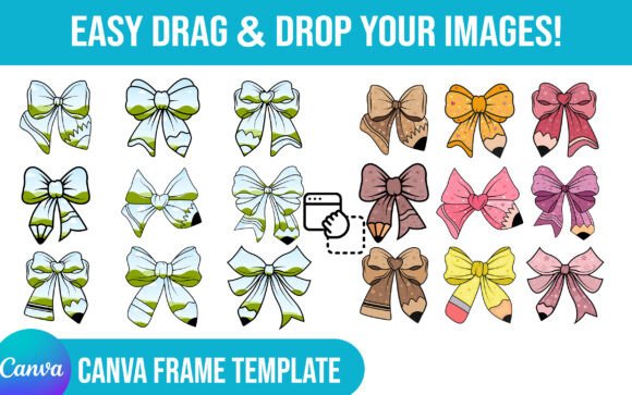 9 Coquette Bow CANVA Frame Bundle: Your Go-To Design Asset
