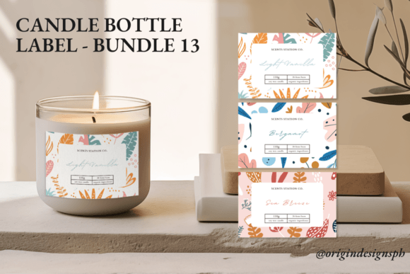 Canva Candle Label Template 13: A Unique Design for Your Print Business