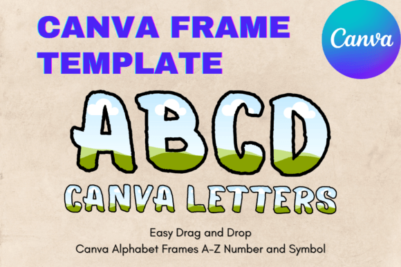 Canva Letters Frame Alphabet TemplateC28: A Creative Design Asset