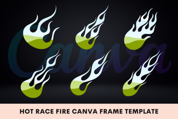 Hot Race Fire Canva Frame: Ignite Your Visuals Instantly