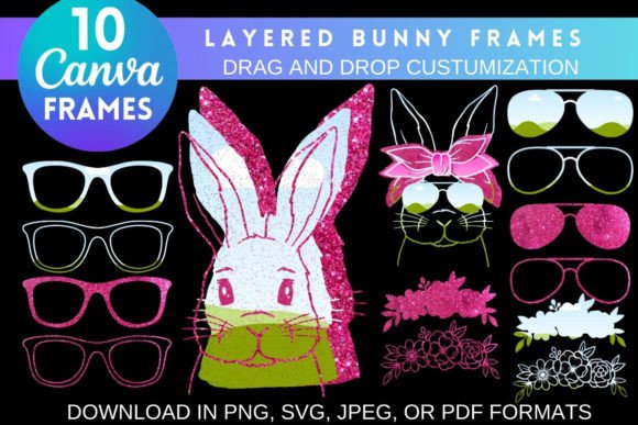 Layered Easter Bunny Canva Frames: Your Shortcut to Stunning Spring Designs