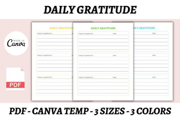 Streamline Your Branding with a Daily Gratitude Canva Template