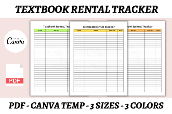 Streamline Your Sales with the Textbook Rental Tracker Canva Template