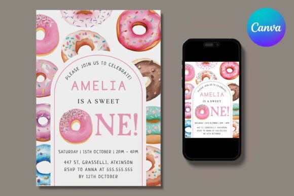 Sweet One: A Donut-Themed Invitation for a Memorable First Birthday