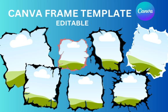 Torn Paper Canva Frame Splash Border: Edgy Digital Style